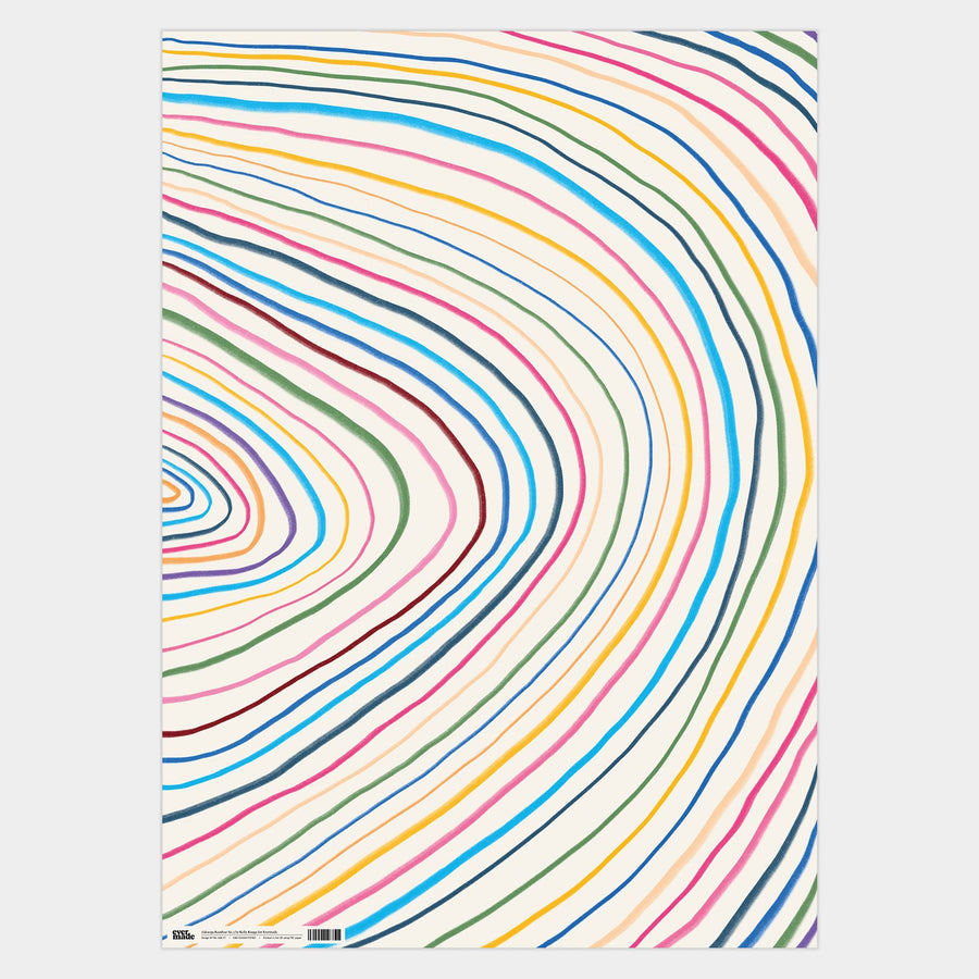 Sideways Rainbow No. 5 Gift Wrap by Kelly Knaga