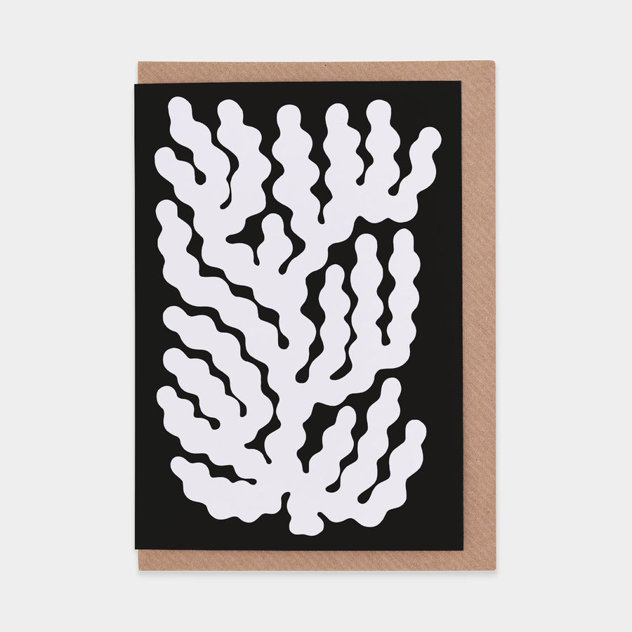 Coral #009 White Greetings Card