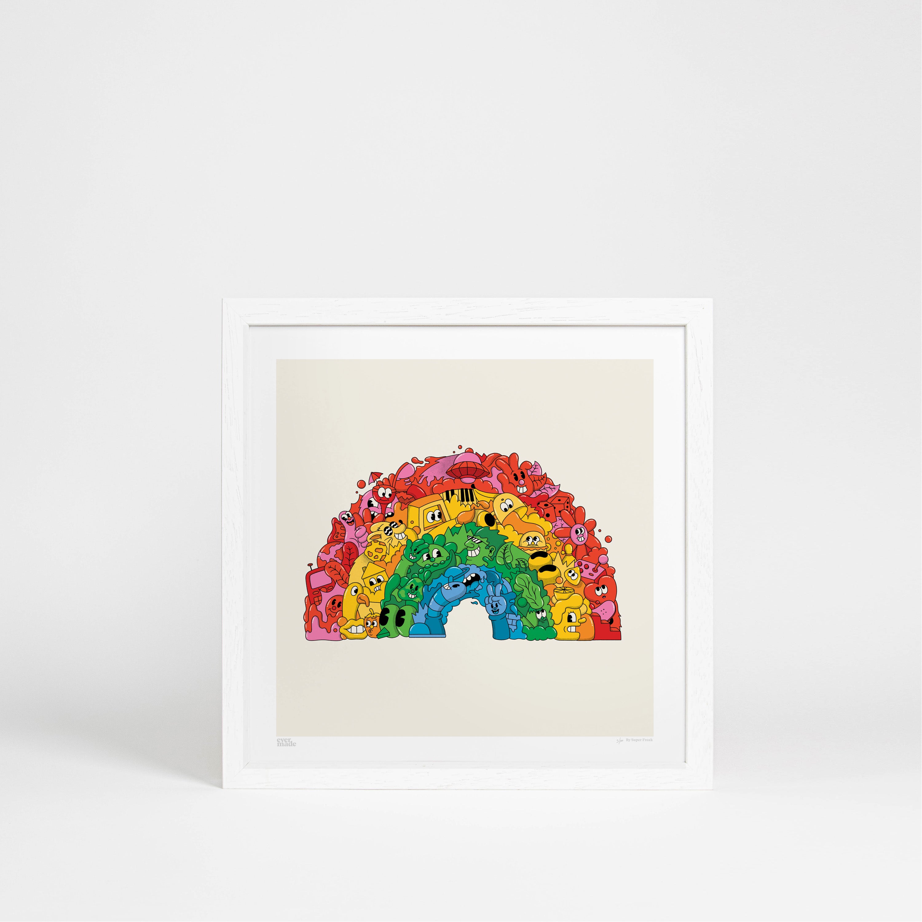 Super Rainbow Art Print by Super Freak - NHS Rainbow– Evermade