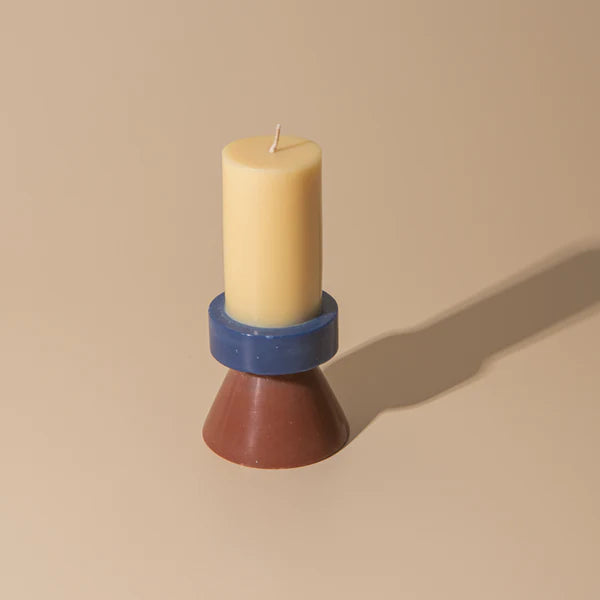 Stack Candle Tall - Banana / Navy / Chocolate