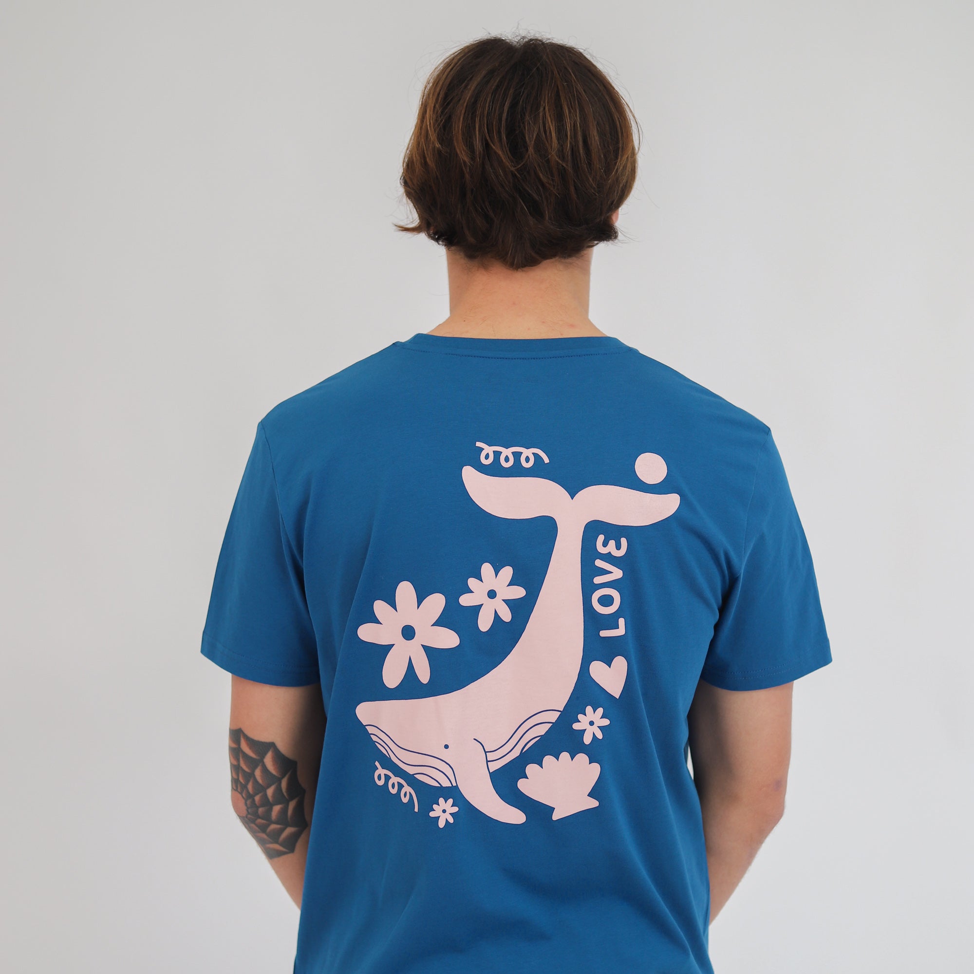 【DEARMINE】Whale Spray T-shirt Multi-Whale T-Shirt