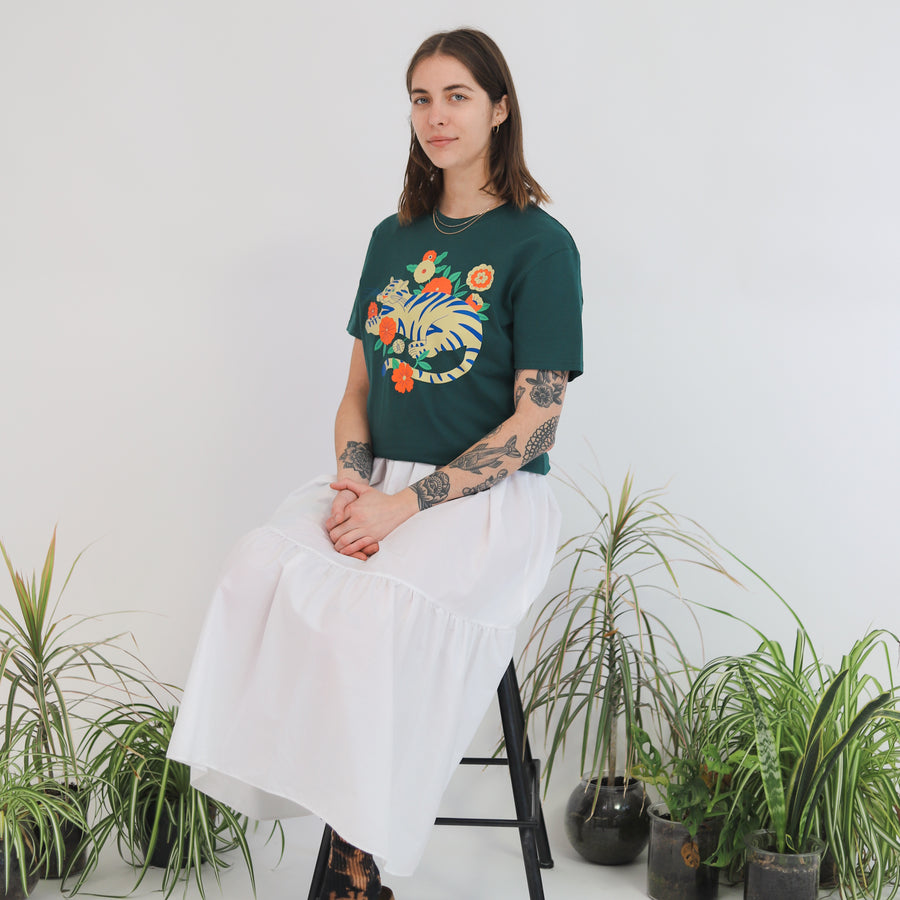 Tiger in Plants Unisex T-shirt - Evermade