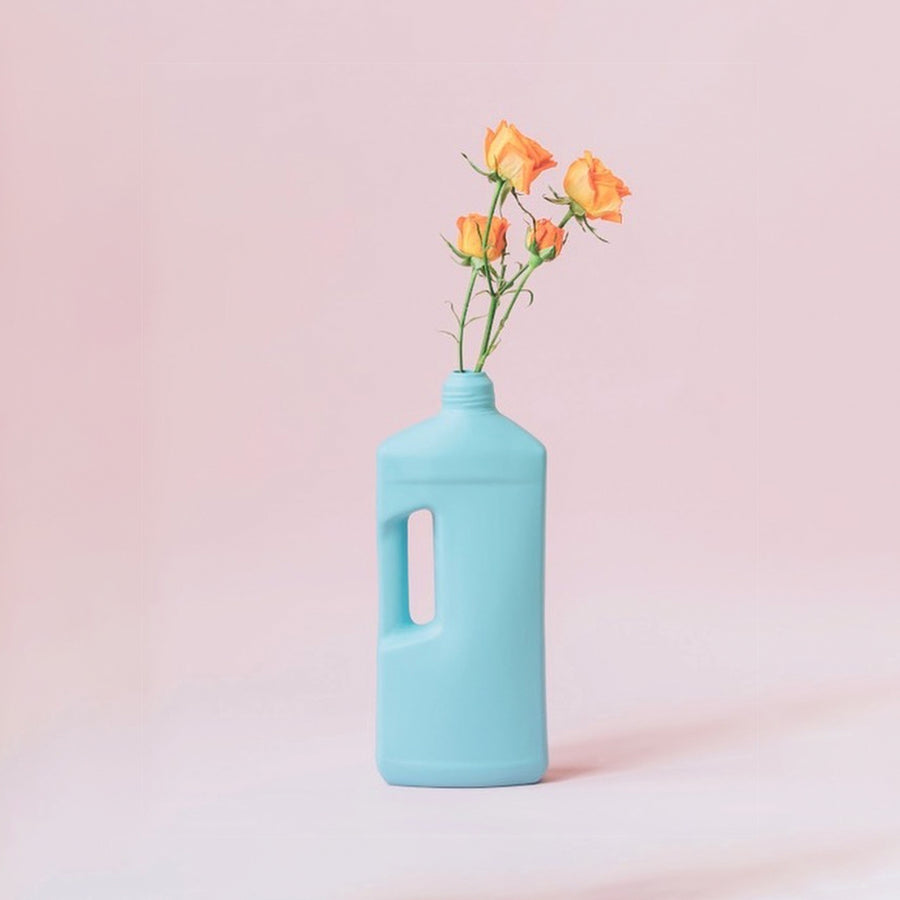 Porcelain Motor Oil Bottle Vase